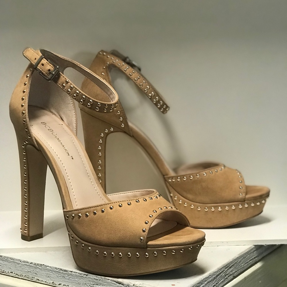Bcbgeneration Platform Nude Heels - image 1